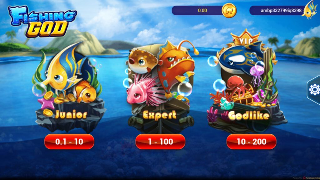 สัญลักษณ์ของ Spade Gaming Fishing God