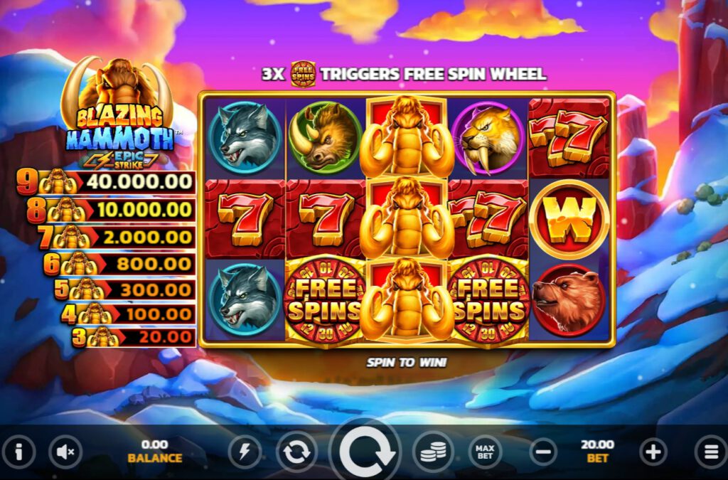 สรุปเกม Microgaming : เบลสซิ่ง แมมมอธ อีปิค สไตรค์