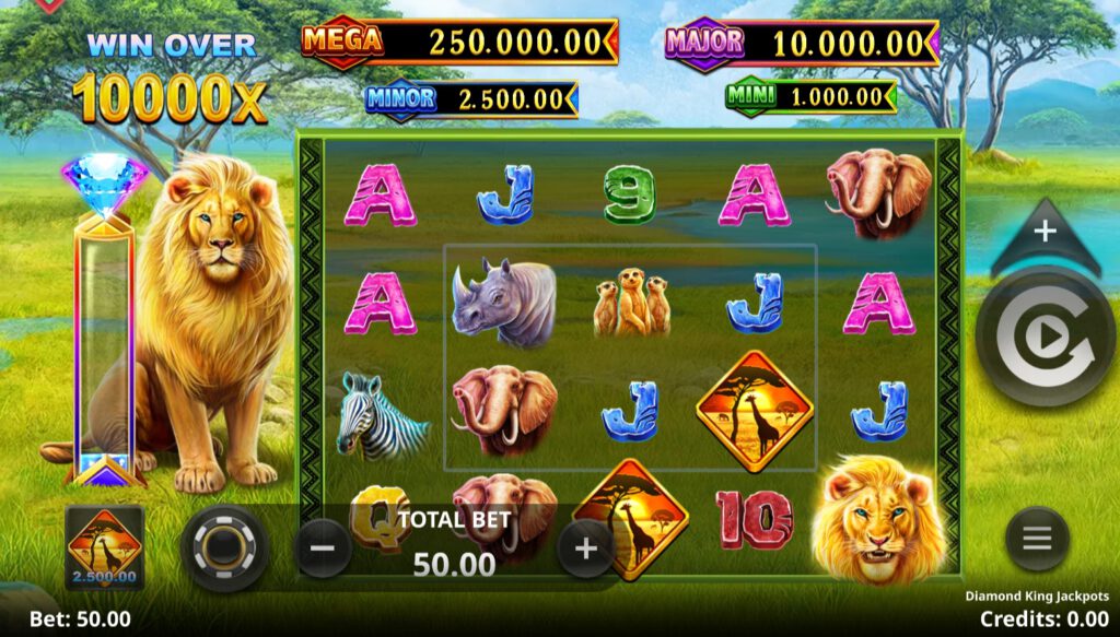 สรุปเกม Microgaming : ไดม่อน คิง แจ็คพ็อต