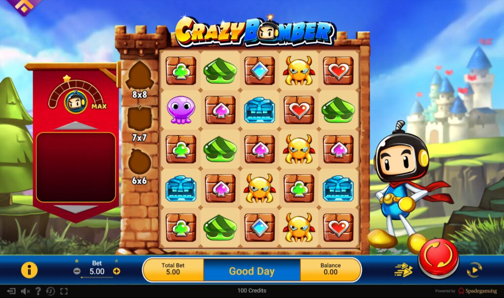 ฟีเจอร์พิเศษพิชิตโบนัสเกม Spade Gaming สล็อต เครซี่ บอมเบอร์