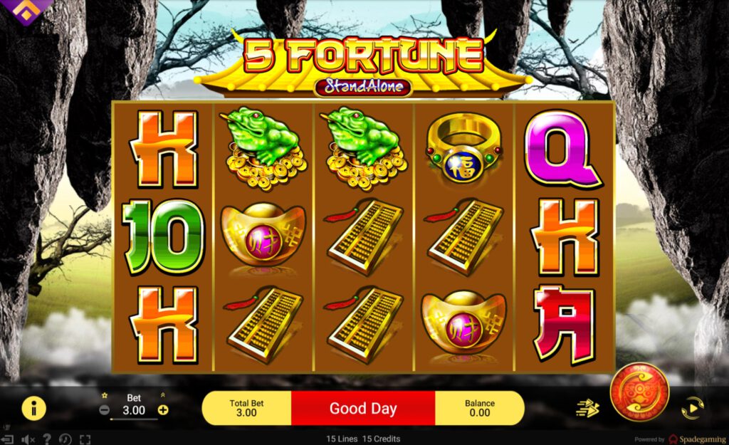 สัญลักษณ์ของ Spade Gaming 5 Fortuneสรุปเกม Spadegaming : 5 ฟอร์จูน