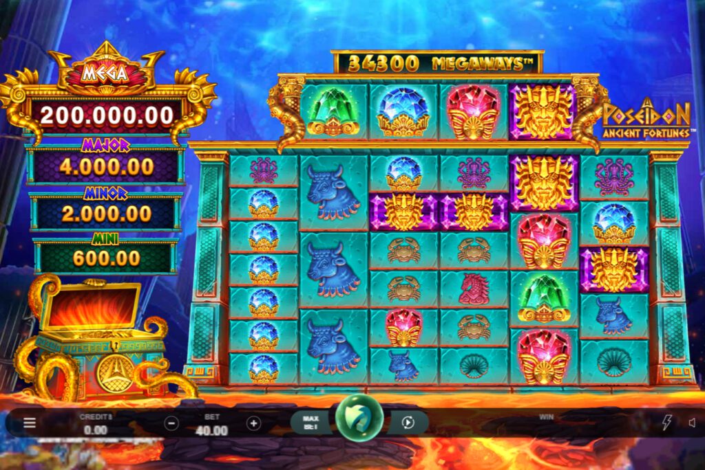 สรุปเกม Microgaming : โพไซดอน เอนเชี่ยน ฟอร์จูน เมก้าเวย์
