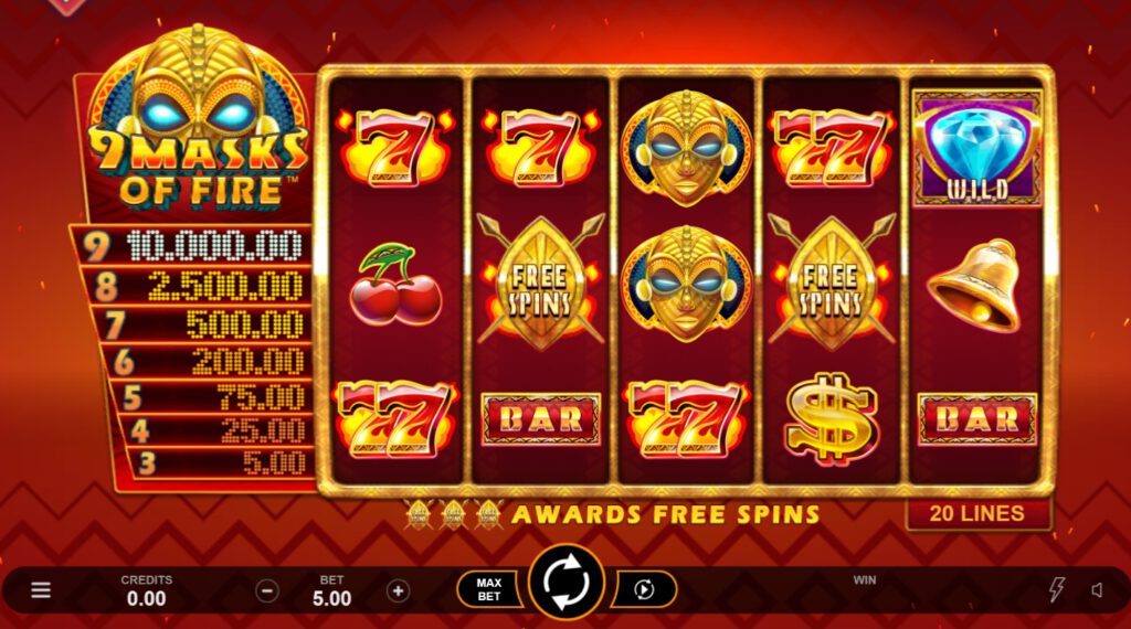 สรุปเกม Microgaming : 9 มาส์ก อ๊อฟ ไฟเออร์