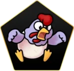 สัญลักษณ์ไก่สีม่วงในเกมสล็อต แสดงอัตราจ่ายสูงสุดอันดับ 2 เมื่อได้ 2 หลุมบนทองคนละ จะได้รับรางวัล x15.36 เท่าของยอดเดิมพัน