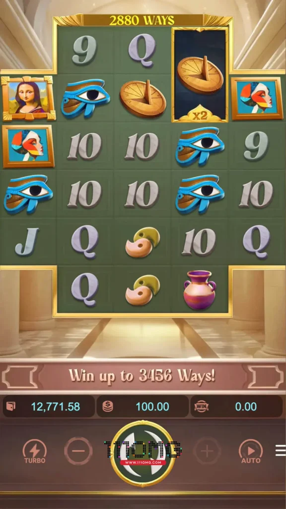 รูปแบบการเล่นและไลน์ชนะ (Ways to Win) ของเกมสล็อต Museum Mystery