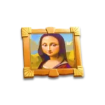 สัญลักษณ์ภาพเขียน Mona Lisa สล็อต Museum Mystery PG