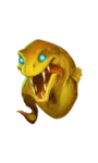 สัญลักษณ์ปลาไหลยักษ์สีเขียว มีฟันแหลมคมและดวงตาสีฟ้า ในเกมสล็อต Ocean Treasure เป็นสัญลักษณ์ High Payout มีค่าจ่ายรางวัล 25x-500x ของเงินเดิมพัน
