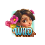สัญลักษณ์ Wild ในเกม Pinata Wins เป็นรูปตัวละครผู้หญิงประดับดอกไม้ที่ศีรษะ ปรากฏในแถว 2, 3, 4 เพื่อเพิ่มอัตราคูณรางวัล