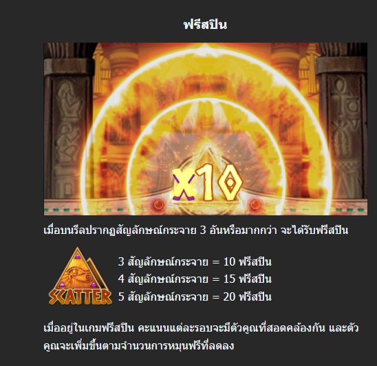 ฟีเจอร์พิเศษพิชิตโบนัสเกม Mannaplay อาย อ๊อฟ ฮอรัส