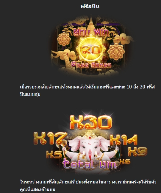ฟีเจอร์พิเศษพิชิตโบนัสเกม Mannaplay ศาลพระพิฆเนศ