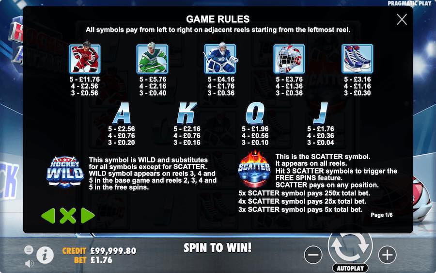 กฎระเบียบเกม PP SLOT Hockey Attack