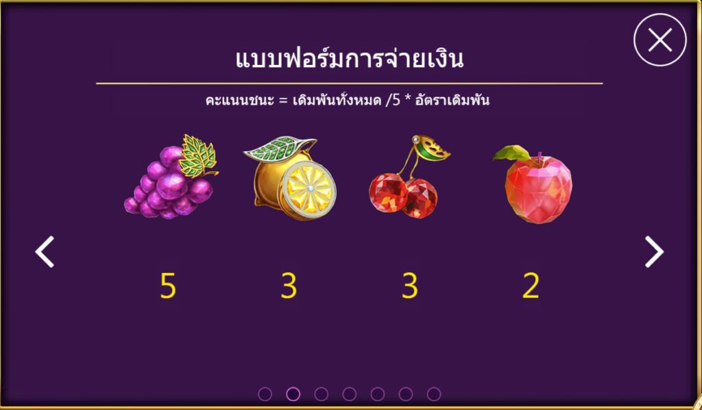 ฟีเจอร์พิเศษพิชิตโบนัสเกม ผลไม้ คริสตัล