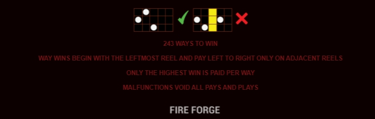 สัญลักษณ์ภายในสล็อต PG Fire Forge