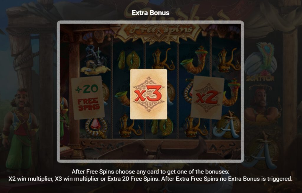 ฟีเจอร์พิเศษพิชิตโบนัสเกม ซินด์แบด