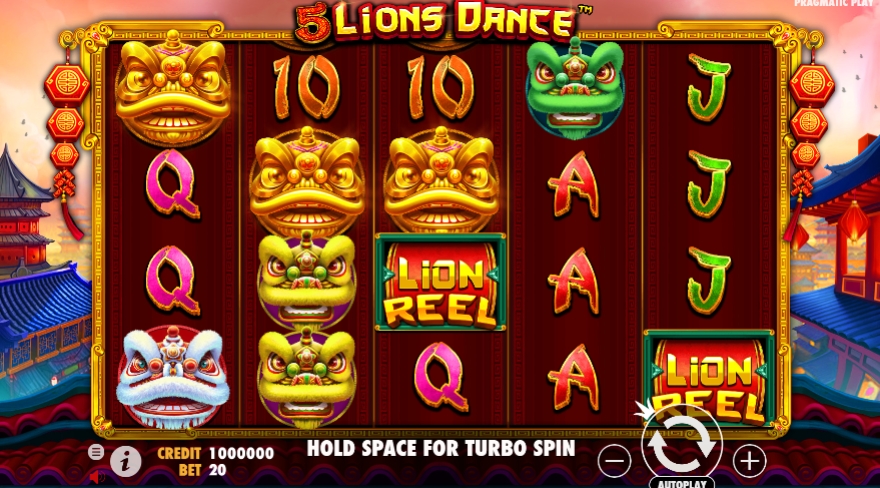 5 Lions Dance ทดลองเล่นสล็อต Pragmatic Play