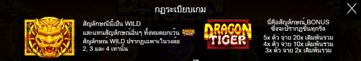 กฎระเบียบเกม PP SLOT Dragon Tiger