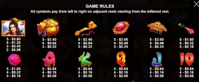 กฎระเบียบเกม PP SLOT Golden Beauty