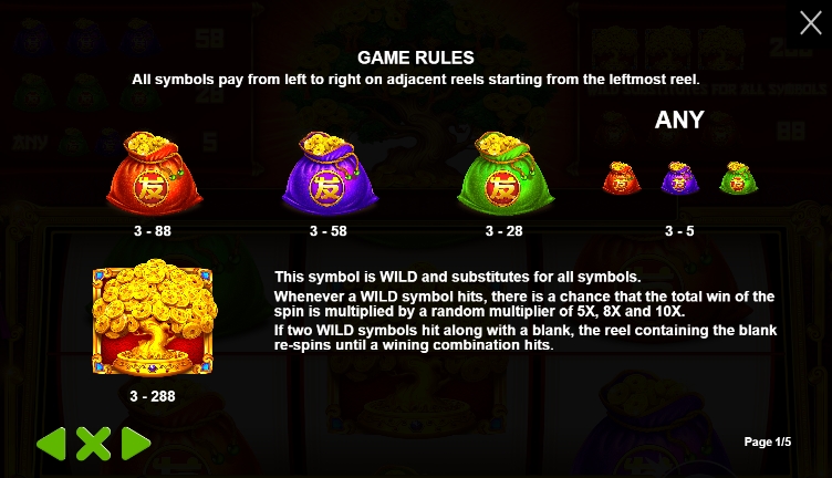 กฎระเบียบเกม PP SLOT Tree of Riches