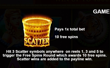 ฟีเจอร์พิเศษของเกมสล็อต PP SLOT Wild Gladiators